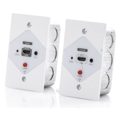 Kit Extensor HDMI en PLACAS DE PARED para distancias de 40 metros / Resolución 1080P @ 60 Hz / Cat 6/6A/ 7 / HDR/ Cero Latencia / Soporta Control Remoto / Placa de pared de 2.74 x 4.49” (tamaño estándar de EE.UU.). - Imagen 3