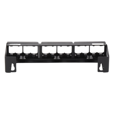 Panel de Parcheo Modular (Sin Conectores), de 12 Puertos Mini-Com, Instalación en Pared con Montaje Incluido, Color Negro - Imagen 4