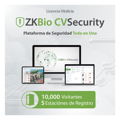 Licencia para ZKBio CVsecurity permite la gestion de 10 mil visitantes y 5 estaciones de registro