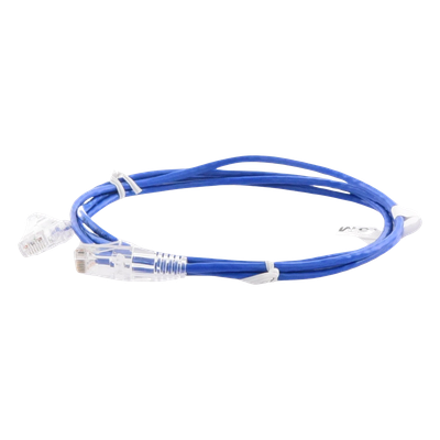 Cable de Parcheo Slim UTP Cat6 - 1.5 Metros (4.92 Pies) Azul Diámetro Reducido (28 AWG) - Imagen 5