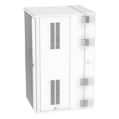 Gabinete PanZone de Montaje en Pared, de 19in, Puerta con Ventana de Seguridad, 26 UR, 762mm de Profundidad, Color Blanco - Imagen 4