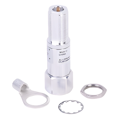 Protector RF Coaxial / Frecuencia 2000-6000 MHz / Filtro Pasa Alta con Bloqueo DC / Conector N-Macho / Pérdida de Inserción 0.1 dB
