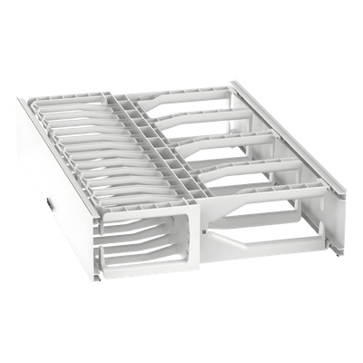 Organizador de Cables Horizontal NetManager de Alta Densidad, Doble (Frontal y Posterior), Para Rack de 19in, 2UR, Color Blanco - Imagen 5