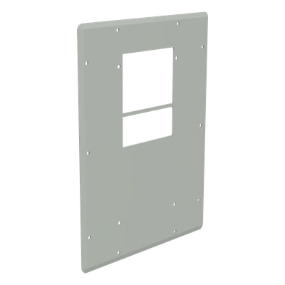 Placa Adaptadora de Aluminio con Corte para Aire Acondicionado T20, Gabinetes ComLine OSP, 838 x 381mm Con Junta de Espuma y Hardware Inoxidable