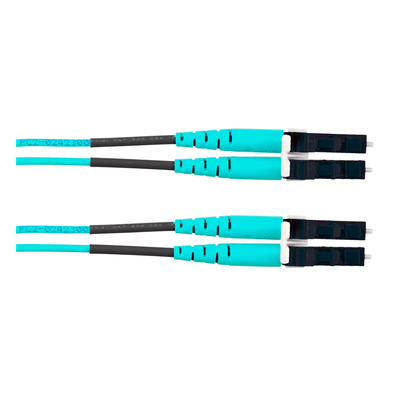 Jumper de Fibra Optica Multimodo 50/125 OM4, LC-LC Duplex, OFNR (Riser), Color Aqua, 30 Metros (98.43 Pies) - Imagen 3