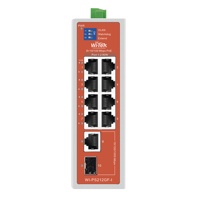 Switch Semi-Industrial / No administrable / 8 puertos 10/100 PoE af/at/bt / 1 puerto Gigabit RJ45 Uplink / 1 puerto SFP Uplink / Presupuesto PoE 110 Watts / - Imagen 3