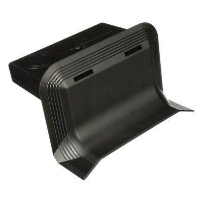 Accesorio de Conexión a Pared, Para Uso con Canaleta de Piso AFR4BCBL6, Material PVC Rígido, Color Negro 
