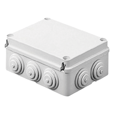 Caja Estanca de PVC Para Derivación y Conexión, 12 Entradas, Tapa Atornillada, 380x300x120 mm (Área interna), Uso Exterior IP55, Material que no Propaga el Fuego y Libre de Hálogenos