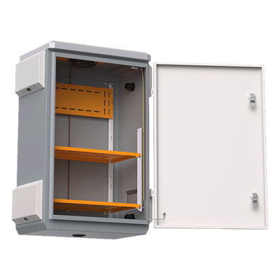 Gabinete de Acero Ventilado para Exterior 380 x 660 x 240 mm con Rieles DIN y 4 Placas Laterales para Montaje de Equipos por Fuera - Imagen 4