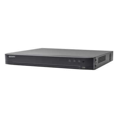 DVR 32 Canales TurboHD + 8 Canales IP / 5 Megapixel Lite - 3K Lite / Acusense (Evita Falsas Alarmas) / Audio por Coaxitron / 2 Bahías de Disco Duro / H.265+