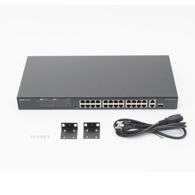 Switch PoE+ no Administrable, hasta 180 Watts Ideal para CCTV, 24 Puertos 10/100 PoE+, 2 Uplinks Gigabit (1 SFP COMBO) - Imagen 6