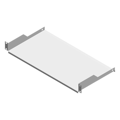 Charola para Rack Blanca de 19" de 2 postes, 23 cm de Profundidad, 1 Unidad de rack