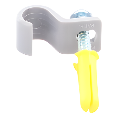Kit de 12 grapas, 12 taquetes y 12 tornillos para sujetar conductores redondos o tubo en muro (2103-07240) - Imagen 4