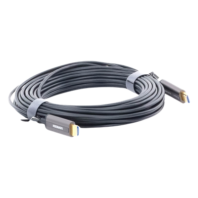 Cable HDMI de 15 Metros (49.21 Pies) por Fibra Óptica 4K@60Hz | Fibra de 4 Núcleos + Cobre EstaÑado de 7 Núcleos | Compatible con HDMI 2.0 | Alta Velocidad 18 Gbps | 3D | HDR | Carcasa de Zinc | Premium | 2 AÑos de GarantÍa - Imagen 6