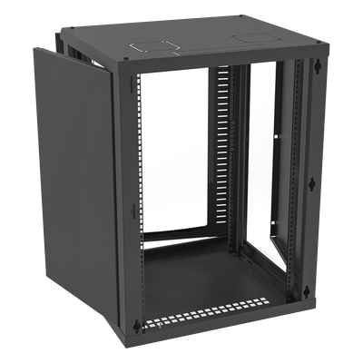 Gabinete para Montaje en Pared, Puerta de Cristal Templado, Cuerpo Fijo con Rack 19" de 16 Unidades - Imagen 4