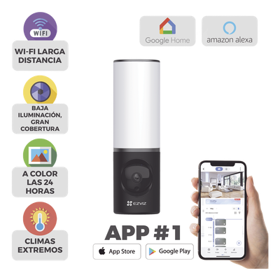 Cámara IP 4 Megapíxel / Wi-Fi / Lampara Integrada / Audio de dos vías / Imágen Nocturna a Color / Detección Humana / Audios Personalizables / Almacena en Memoria Interna / Uso Exterior con Protección - Imagen 4