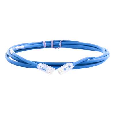 Cable de Parcheo UTP Cat6A, CM/LSZH, Diámetro Reducido (28AWG), Color Azul, 2.44 Metros (8 Pies) - Imagen 3