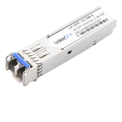 Transceptor Óptico SFP (Mini-Gbic) / Monomodo 1310 nm / 1.25 Gbps / 1000BASE / Conectores LC/UPC Dúplex / DDM / Hasta 5 km 