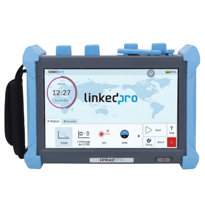 OTDR PRO de Alto Rendimiento para Enlaces de Fibra Óptica Monomodo / Pruebas en Fibra Óptica Viva / Longitudes de onda: 1310nm, 1550nm y 1625nm / Zona Muerta por Evento de 0.8 Metros (2.62 Pies) / VFL 5mW / Distancia de prueba de hasta 420 k - Imagen 3