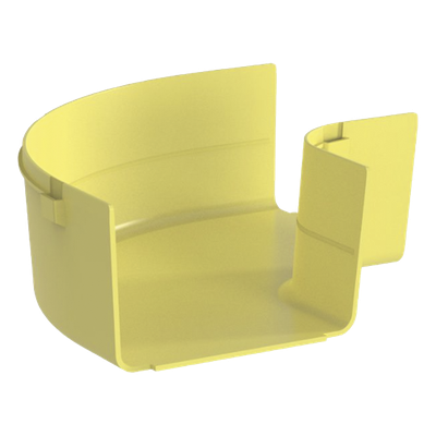 Ángulo Recto a 90º Horizontal, Para Canaletas FiberRunner™ 6X4, Color Amarillo - Imagen 3
