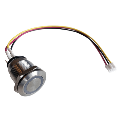  Botón Acero Inoxidable IP65 19 mm/ Control LED Programmable / Cable 60 cm 