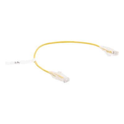 Cable de Parcheo Slim UTP Cat6 - 30 cm (11.81 Pulgadas) Amarillo Diámetro Reducido (28 AWG) - Imagen 6