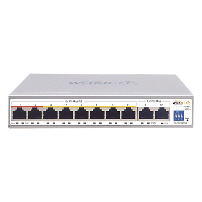 Switch PoE No administrable / Gestión Cloud / PoE de Largo Alcance Hasta 250m / 8 Puertos PoE 10/100Mbps (Puerto 1 Hasta 60W, Puertos 2 al 8 Hasta 30W) + 2 Puertos Gigabit Uplink / Presupuesto 120 W / Plug and Play