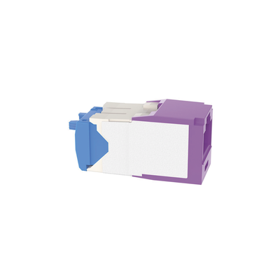 Conector Jack RJ45 Estilo TG, Mini-Com, Categoría 6A, de 8 Posiciones y 8 Cables, Color Violeta - Imagen 5
