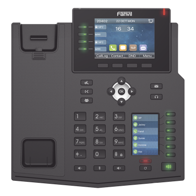Teléfono IP Empresarial con Estándares Europeos, 16 líneas SIP con pantalla LCD a color 3.5", 30 teclas DSS/BLF, puertos Gigabit, IPv6, Opus y conferencia de 3 vías, PoE/DC - Imagen 5