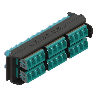 Placa Acopladora LightVerse, 12 Conectores Dúplex LC/UPC, Acepta hasta 24 Fibras Multimodo OM3 y OM4 (No Shuttered)