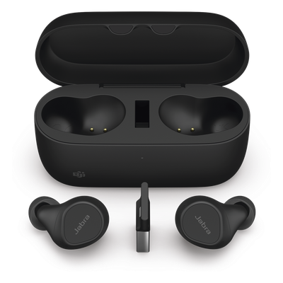 Jabra Evolve2 Buds, Auriculares versión MS con cancelación de ruido activa, Bluetooth conexion hasta 2 dispositivos (20797-999-999) - Imagen 3