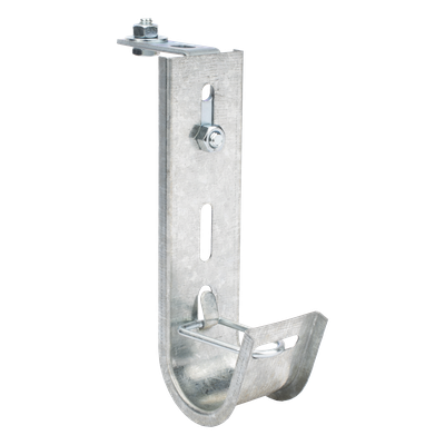 Soporte (Gancho) tipo J-Hook, hasta 10 cables Cat6, ideal para soportar cableado en los espacios de manipulación al aire, Para instalación en interior
