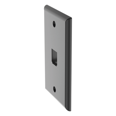 Placa de Pared Vertical Clásica, Salida Para 1 Puerto Mini-Com, Color Negro - Imagen 4