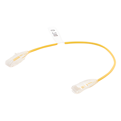 Cable de Parcheo Slim UTP Cat6 - 30 cm (11.81 Pulgadas) Amarillo Diámetro Reducido (28 AWG) - Imagen 5