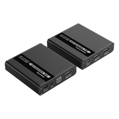 Kit Extensor HDMI para distancias de 70 metros / Soporta resoluciones 720 y 1080P @ 60 Hz / Cat 6, 6a y 7 / Cero Latencia / Uso 24/7 / HDR10 / Salida Loop / Configuración EDID / Soporta control remoto del equipo fuente / Salida de audio de 3.5mm - Imagen 4