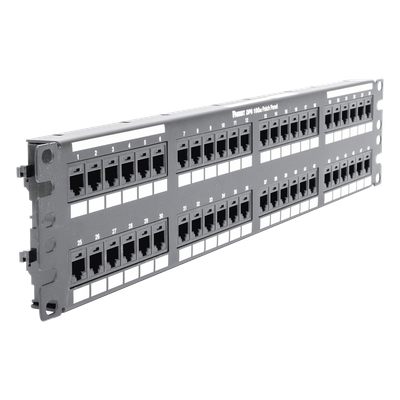 Panel de Parcheo de Impacto (110), Plano, Categoría 6A, de 48 Puertos, 2UR - Imagen 4
