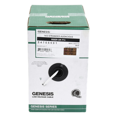 Bobina de 152 Metros (500 Pies) / Cable Audacious / Premium 2 x 14 AWG / Riser / Libre de Oxigeno / Aplicaciones de Audio Profesional - Imagen 5