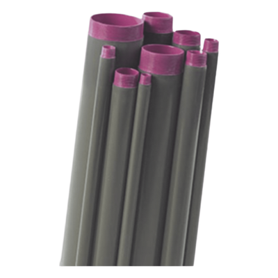 Tubo Conduit rígido de aluminio de  2 1/2"  (75.06 mm) con recubrimiento de pvc con cople.