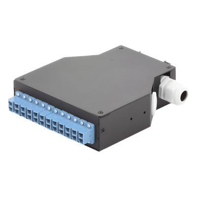 Distribuidor de Fibra Óptica Para Riel Din, 12 Acopladores LC/UPC Duplex Monomodo con Charola de Empalme - Imagen 3