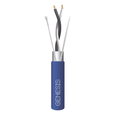 Bobina de 305 m (1000 ft) / Cable para Datos EIA-485 2x22 AWG / Blindado Trenzado / Plenum / Azul