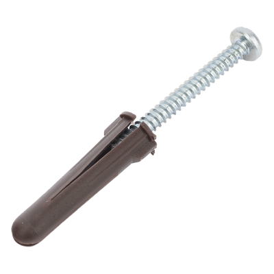 Paquete de 10 taquetes café 1 3/4" y 10 tornillos 10mm x 1 3/4" (1104-05002) - Imagen 6