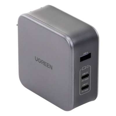 Cargador de 140W serie Nexode | 3 Puertos de Carga Rápida | 2 USB-C | 1 USB-A | Tecnología GaN II +SIC | PD3.1 / QC4.0 | Tecnología de Protección Térmica | Optimiza la Experiencia de Carga | Incluye cable USB-C - Imagen 3