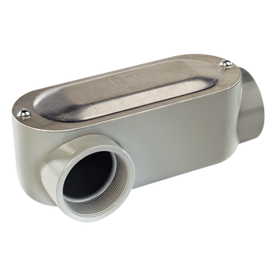 Caja Oval Roscada tipo LR de 1/2" (12.7 mm) / Incluye tapa y tornillos.