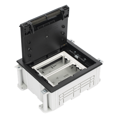 Caja de Suelo Simon Serie S / Para Voz, Datos o Contactos Eléctricos / Capacidad para 2 Módulos / Con Registro Integrado para Fijación en Concreto / Profundidad Ajustable de 70 a 100 mm (2.76 a 3.94 pulgadas) / Alta Resistencia Mecánica y Térmica - Imagen 6