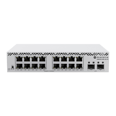 Switch MikroTik con 16 Puertos Gigabit Ethernet / 2 Puertos SFP+ 10G / Filtrado MAC y VLANs / SwOS Configuración Web - Imagen 3