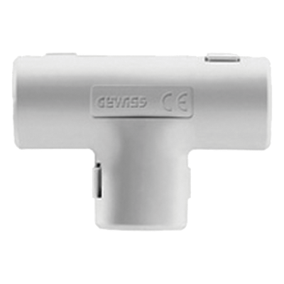 Unión en "T" para tubería rígida, recomendado para cable eléctrico, PVC Auto-extinguible, de 32 mm
