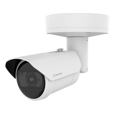 Camara Bullet IP IA 8MP / Zoom Varifocal Motorizado 4.4-9.3mm (2.1x) / Inteligencia Artificial Persona-Vehiculo-Placa / WDR 120dB / IP67 IK10 / WiseIR 40m / PoE 