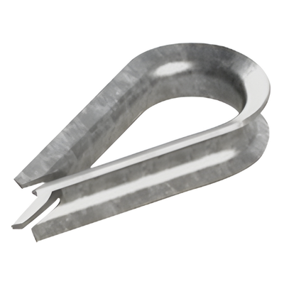 Cuello/ Guardacabo/ Rozadera para Cable de 1/4" de Acero Galv. por Inmersión.