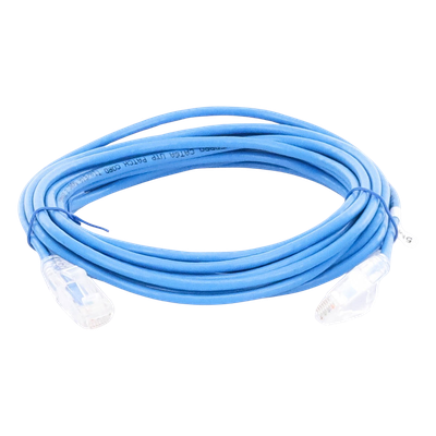 Cable de Parcheo Slim UTP Cat6A - 3 Metros (9.84 Pies) Azul, Diámetro Reducido (28 AWG) - Imagen 4