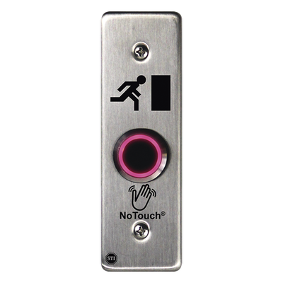 Interruptor IR NoTouch® de Acero Inoxidable, Montaje Delgado, Caja Posterior, Símbolo de puerta - Imagen 3